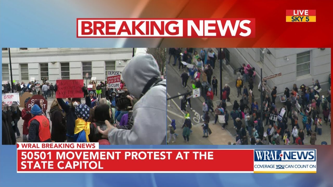 Raleigh protest focuses on resistance against Trump, Musk, Project 2025
