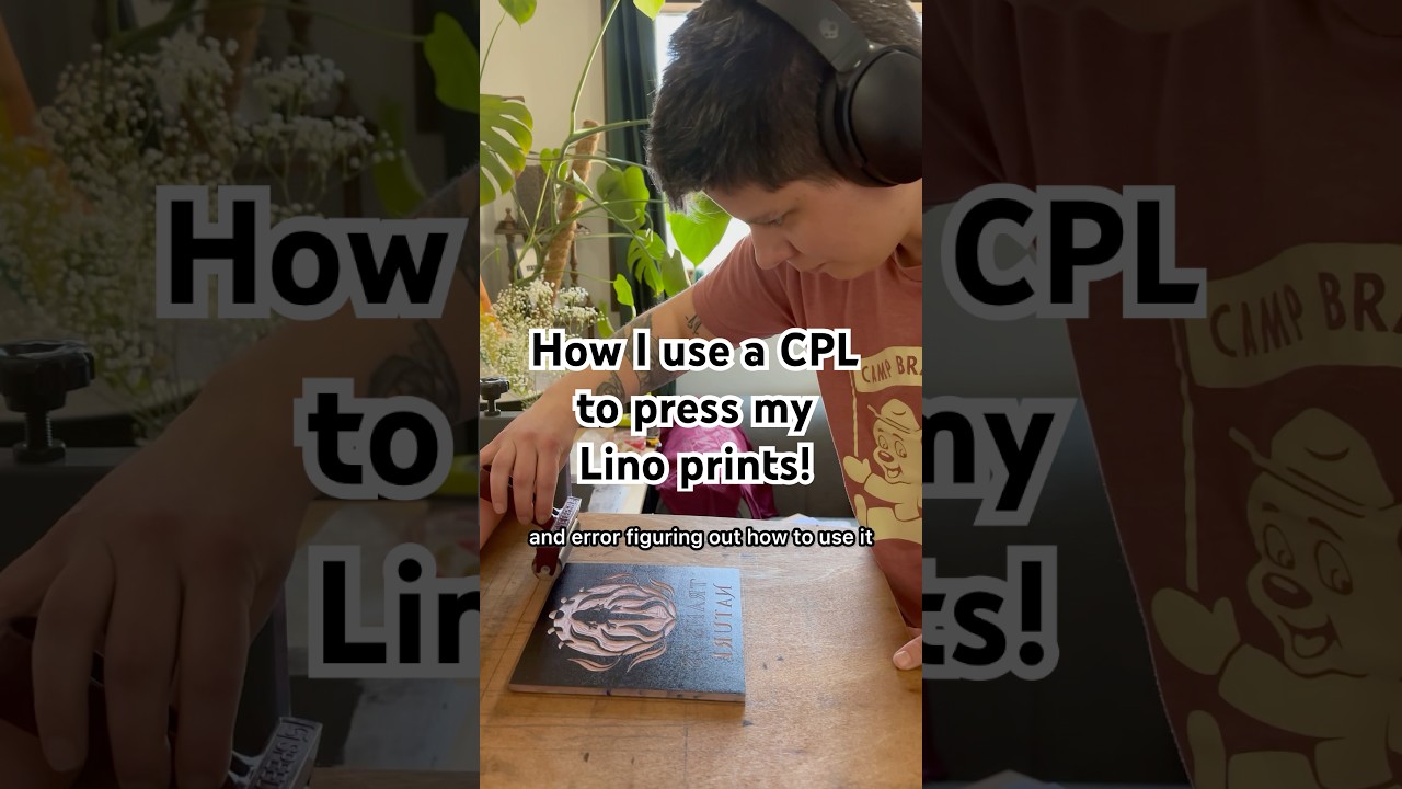 using a cold press laminator (CPL) to press linocut prints