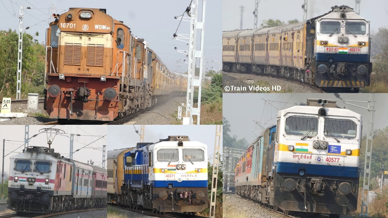 Powerful Diesel TRAINS vs Electric TRAINS | Twin ALCO & EMD TRAINS | Train Videos Indian Railways
