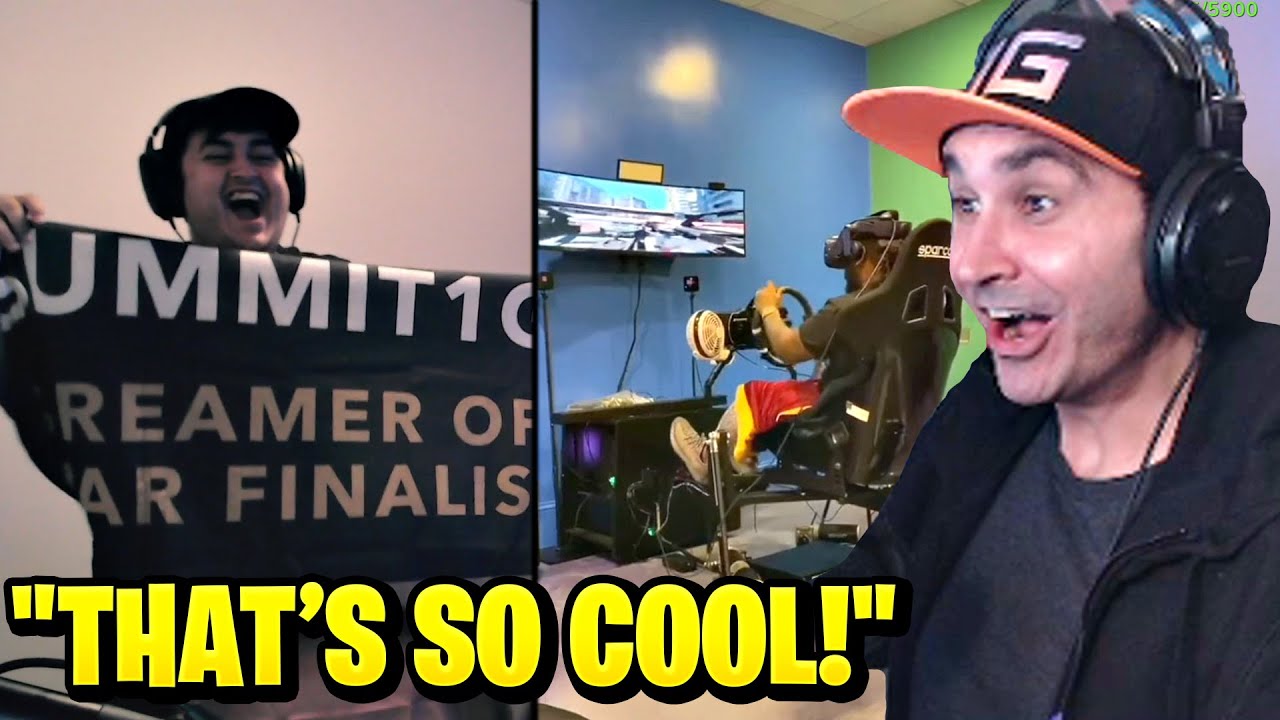 Summit1g Reacts to T-Pain Sim Racing Setup & HILARIOUS Pokelawls Clip!