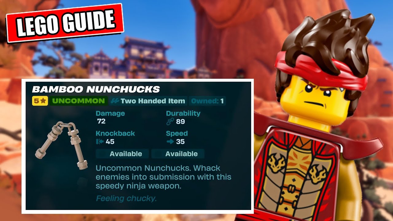 Fortnite Lego | Как сделать редкие бамбуковые нунчаки