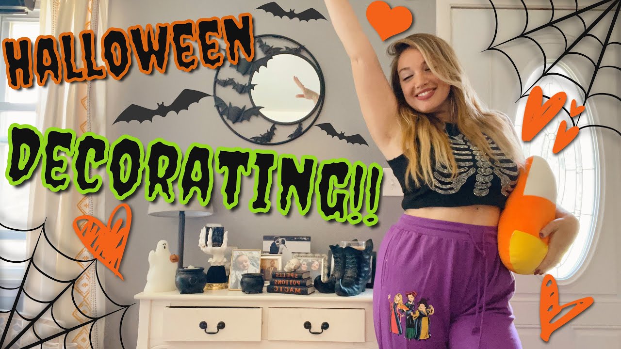 Halloween Decorating PART 1!! (Cozy Living Room & Bathroom!) | DECORATE W/ ME