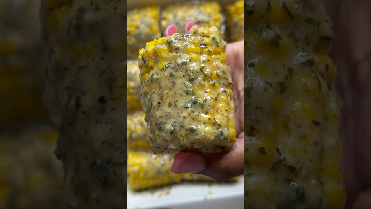 Масло, чеснок, пармезан, кукуруза в початках