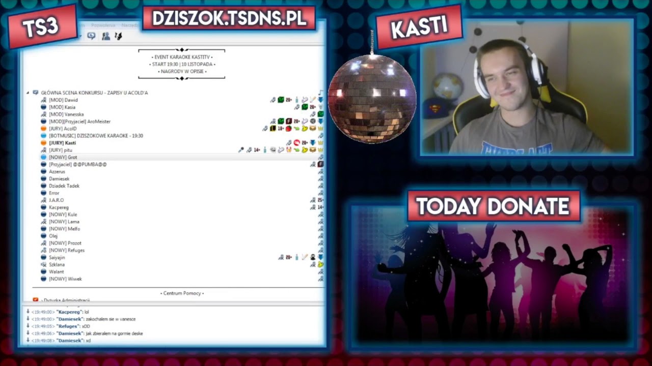 Występ uczestnika z torgu na karaoke u Kastiego