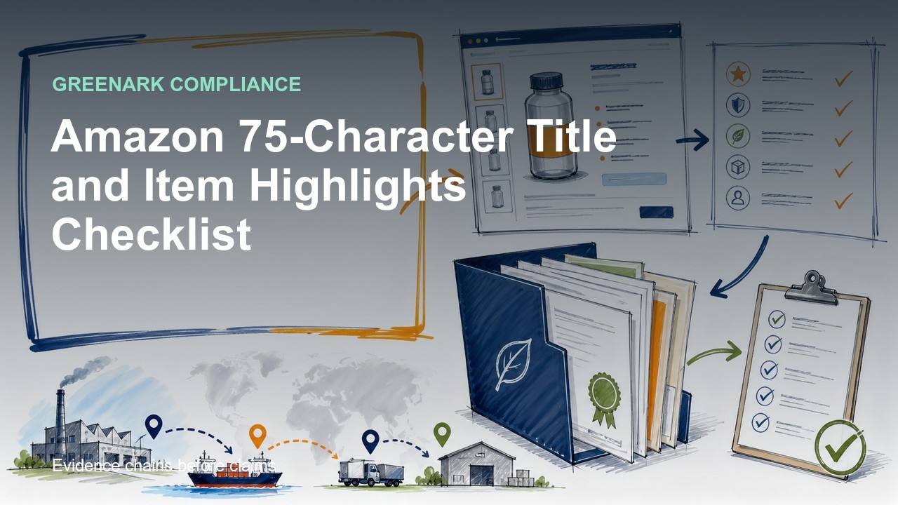 Amazon 75-Character Title and Item Highlights Checklist