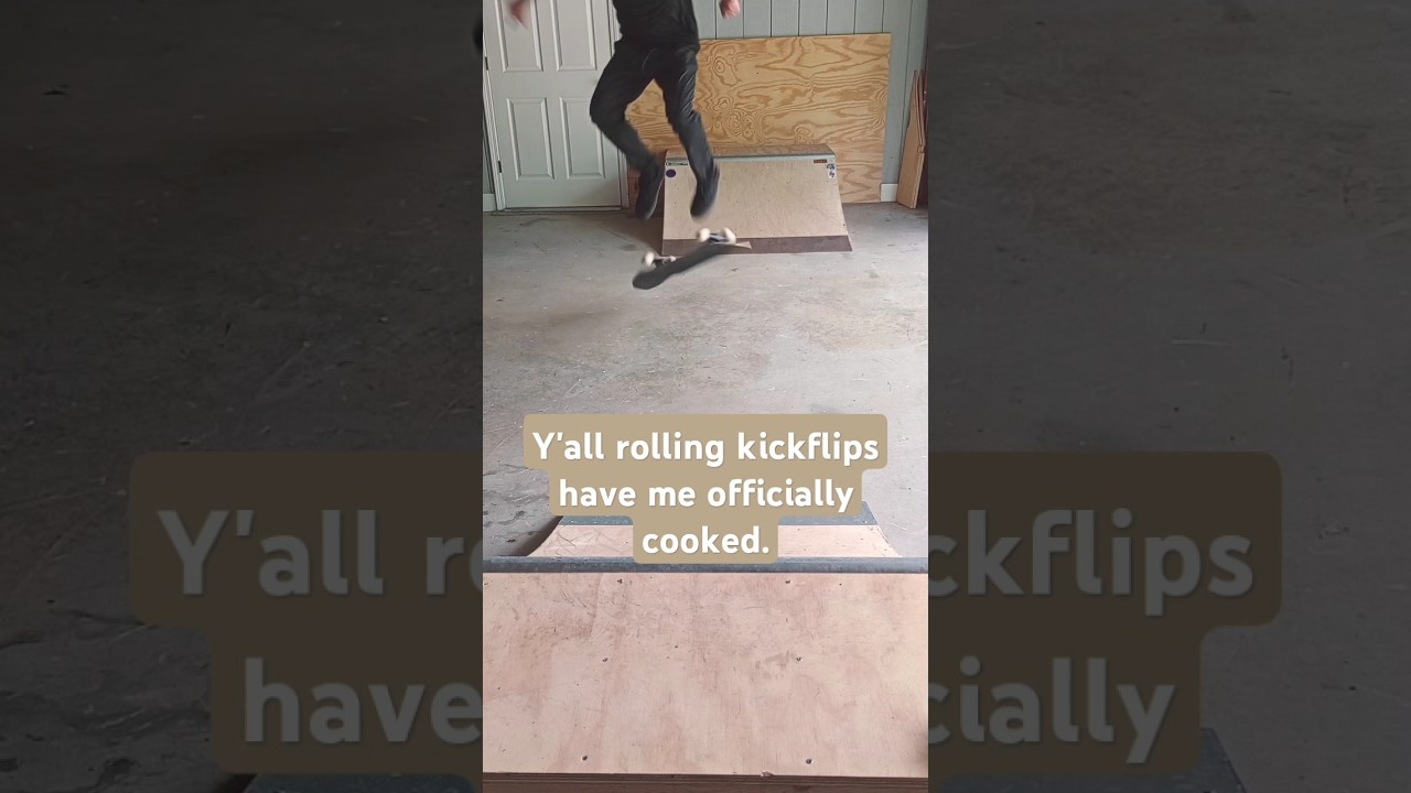 Rolling Kickflips Battle. May 15, 2025. Can Dad still kickflip w/o breaking his hip?