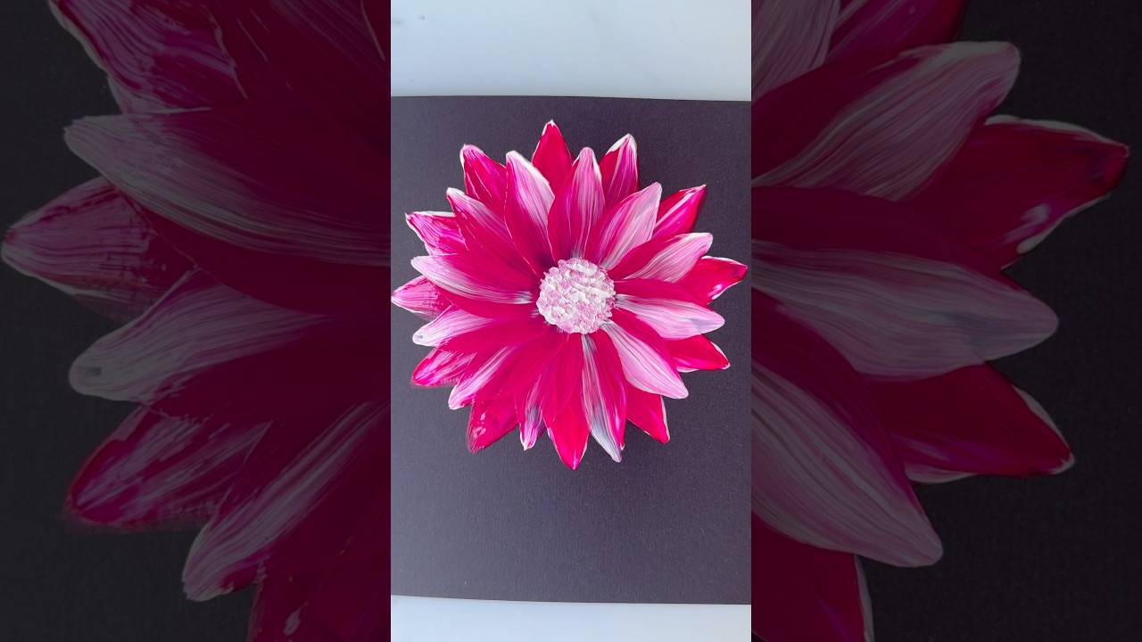 Painting tutorial/OneStroke Acrylic brush paint #art #painting #drawing #trending