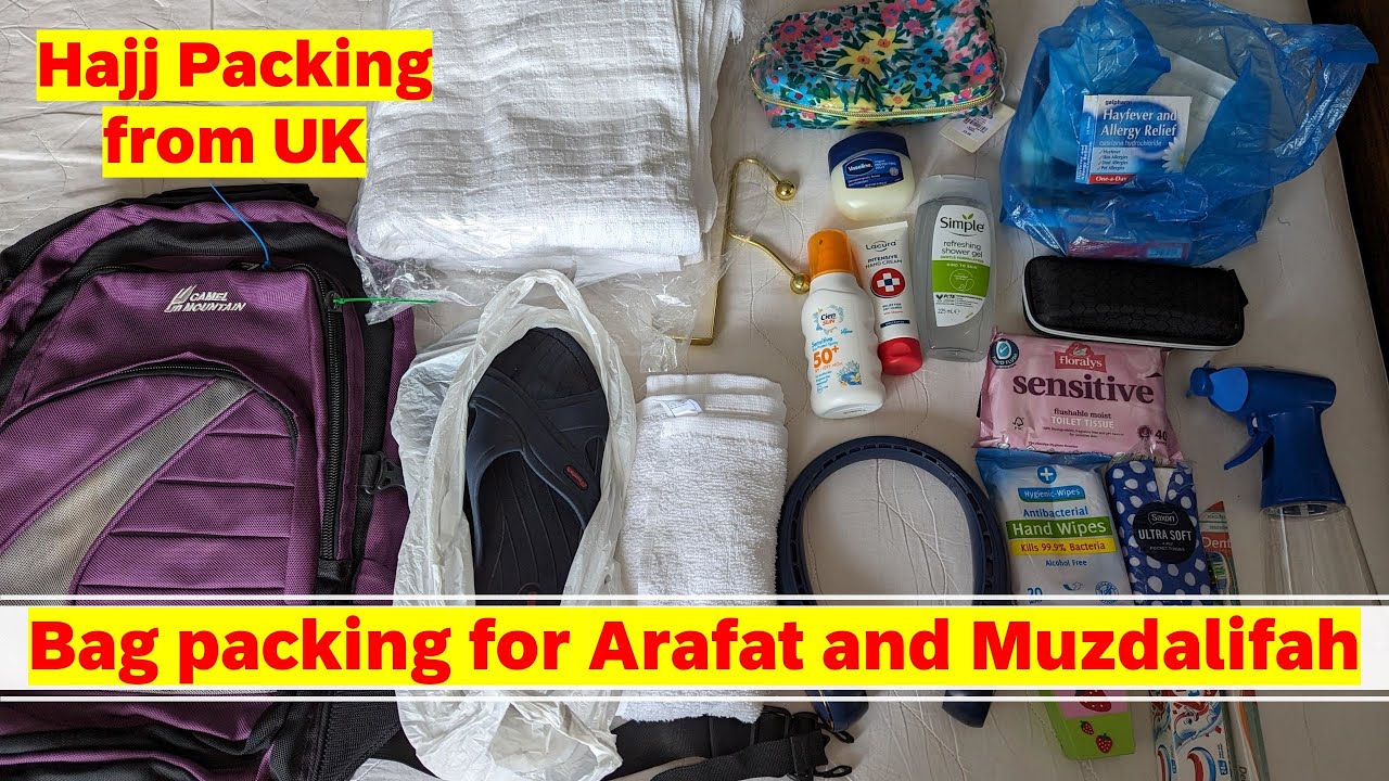 Actual Bag packing for Arafat and Muzdalifah from UK  (6.5 Kg)