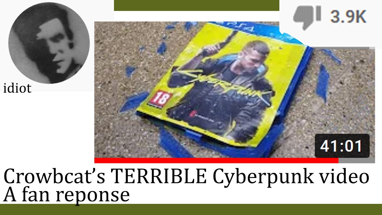 Everything wrong of Crowbcat's TERRIBLE Cyberpunk video