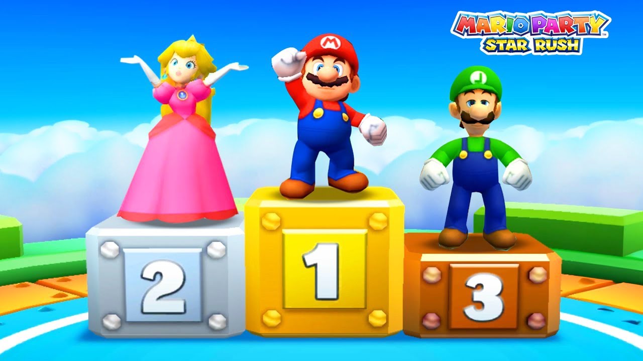 Mario Party Star Rush - Mario vs Luigi vs Peach vs Daisy (Master CPU)