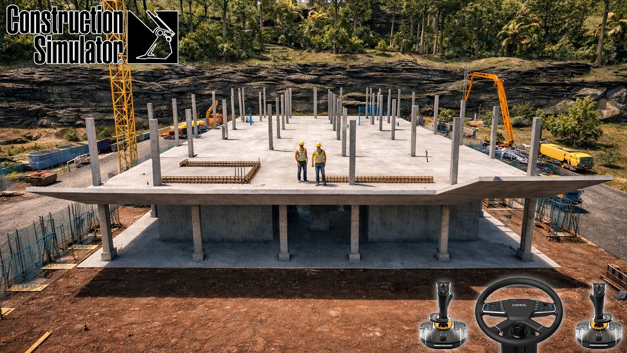 🔴Construction Simulator CANLI YAYIN - Ekiple Kontrol Merkezinin Temel İşlerine Girişiyoruz #canlı