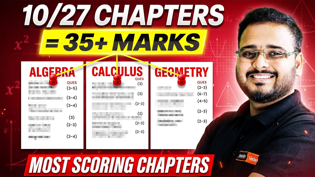 🔥 KCET Maths Most Scoring Chapters | 10 Chapters = 35+ Marks 🚀