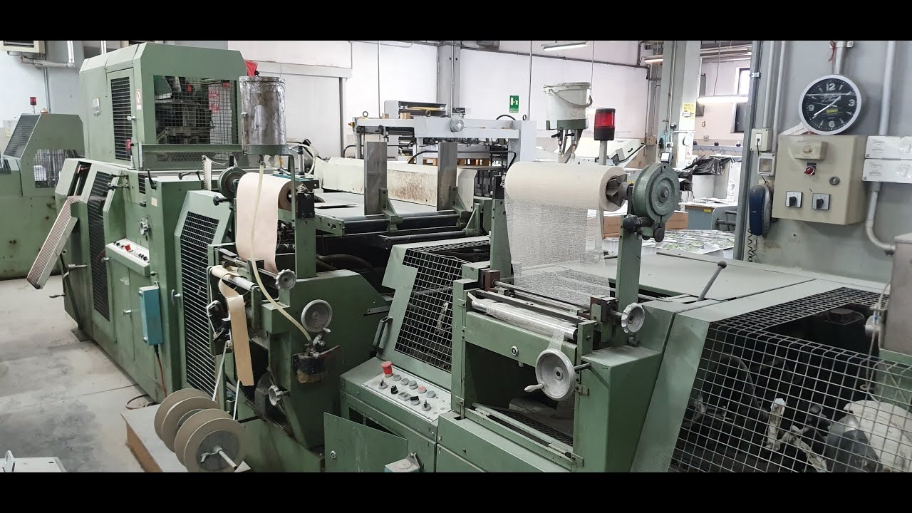 Kolbus BF 523 (Compact 2000). Age 1988. Hardcover book production line.