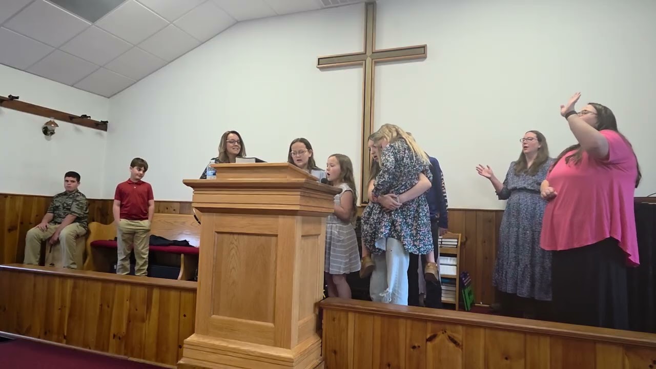 The youth singing Sunday morning 3-8