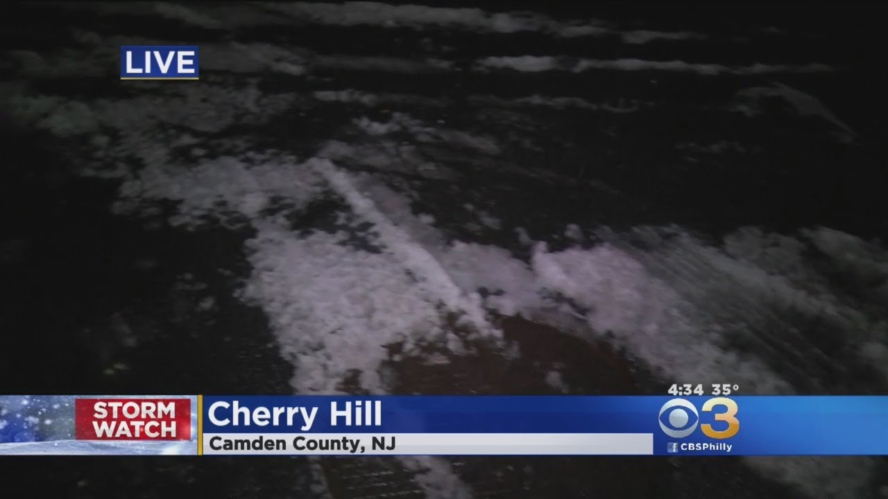 Storm Watch: Trang Do Tracks Snow In Cherry Hill, New Jersey