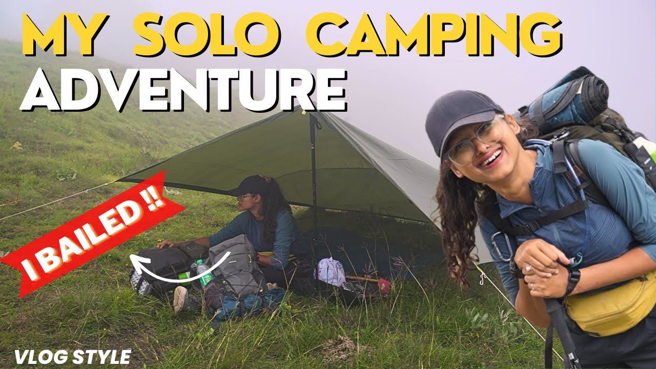 Solo Camping adventure in tarp | I Bailed | Mussoorie wildlife sanctuary.