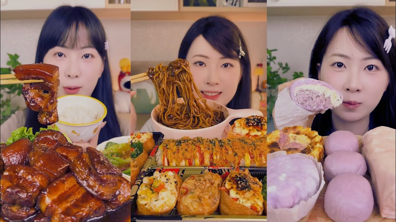 Food eating #002: ASMR videos, mukbang,  eat cake 🍰 🎂. Meat 🍖,yummy # food #asmr #yummy