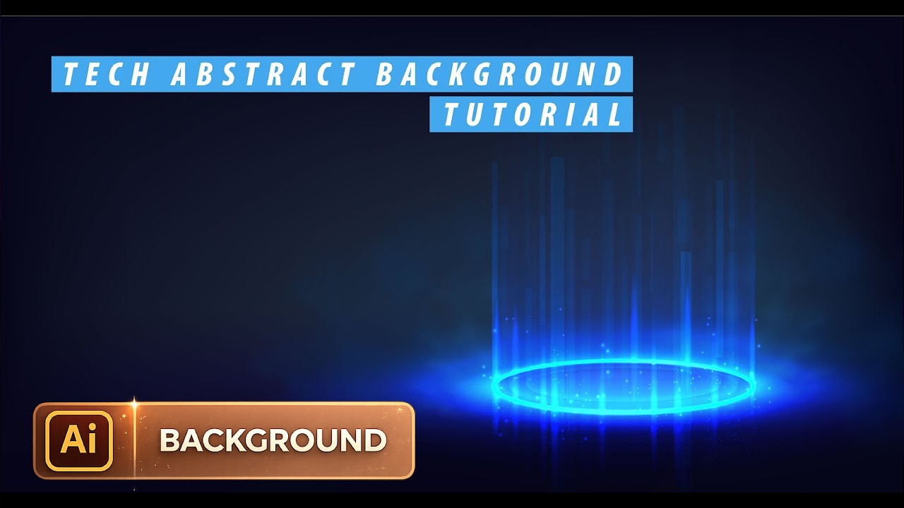Abstract tech background. Adobe Illustrator tutorial.