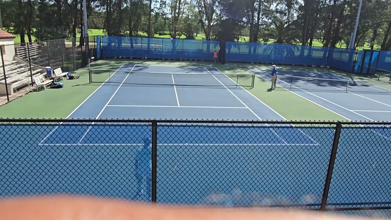 Level 4 Semifinals at Biltmore tennis center Miami Geet vs Patricio Chris Everett 