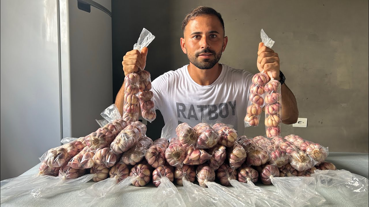 Quantos pacotes de alho consigo fazer com uma caixa de 10kg? Quanto consigo lucrar?
