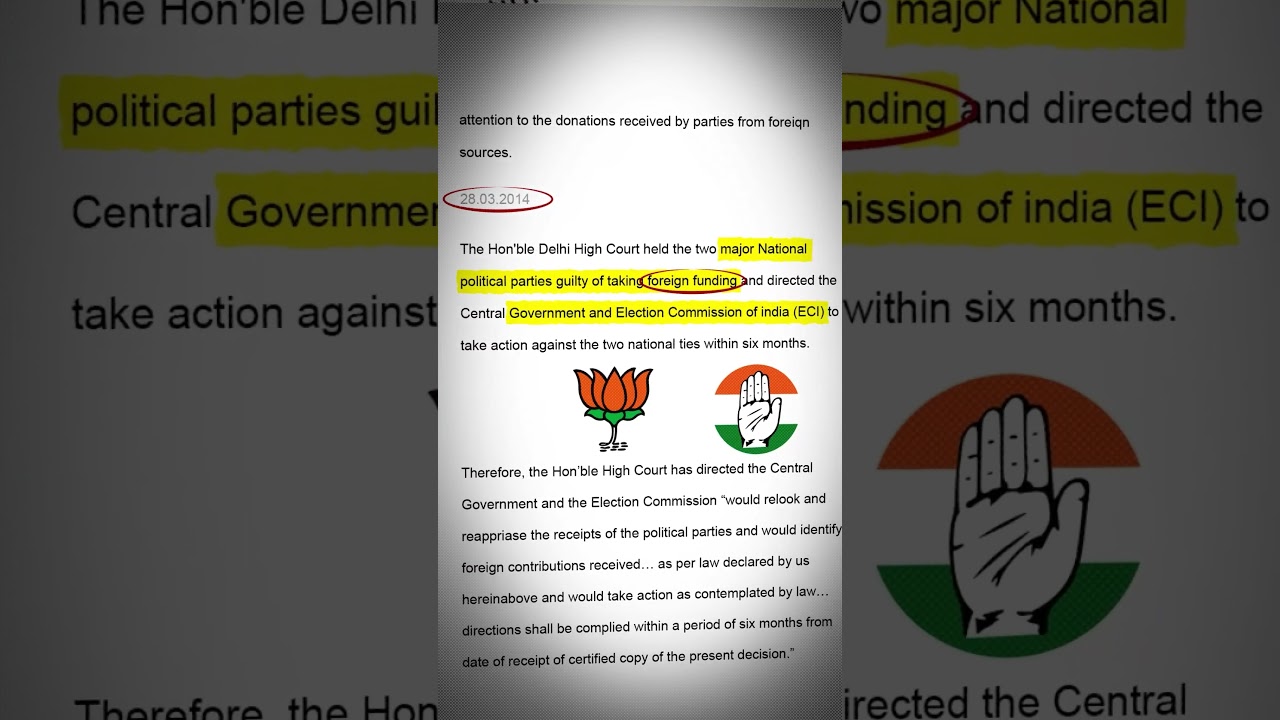 BJP Congress Foreign Funding | Nitish Rajput | #shorts