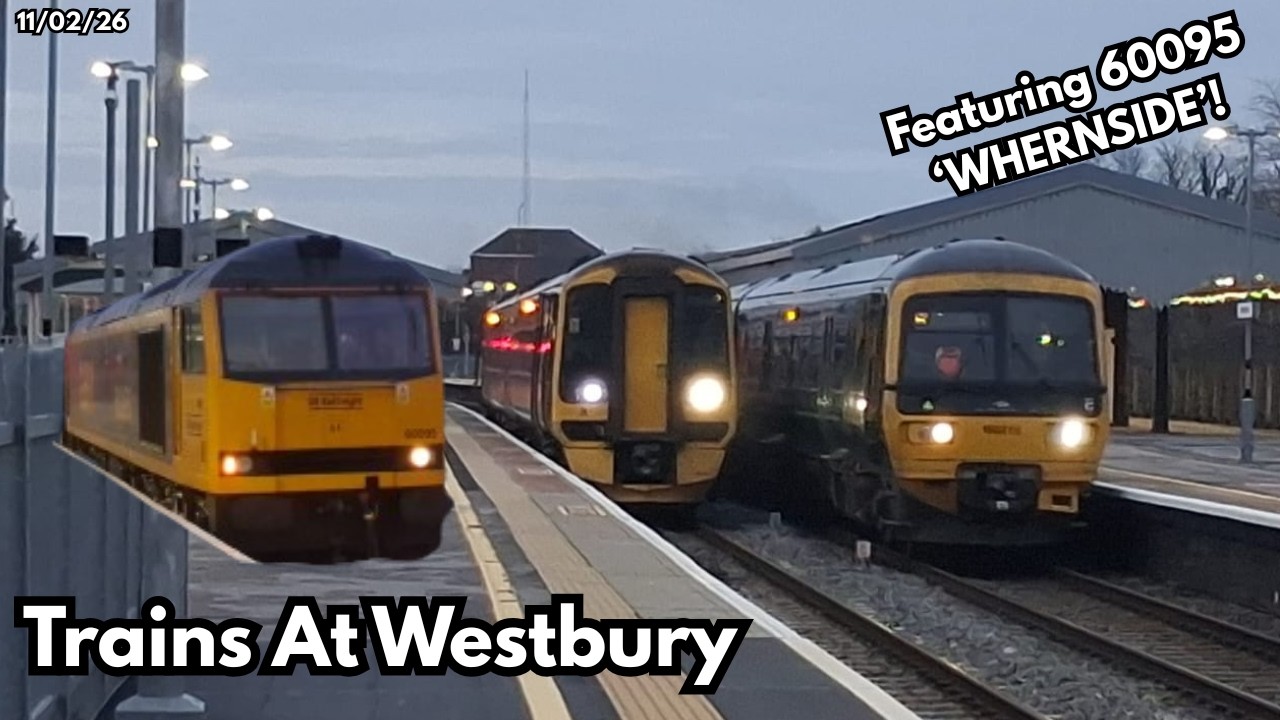 Trains At Westbury – Turbos, Sprinters & Heavy Freight Action with 60095 “Whernside”! 11/02/2026