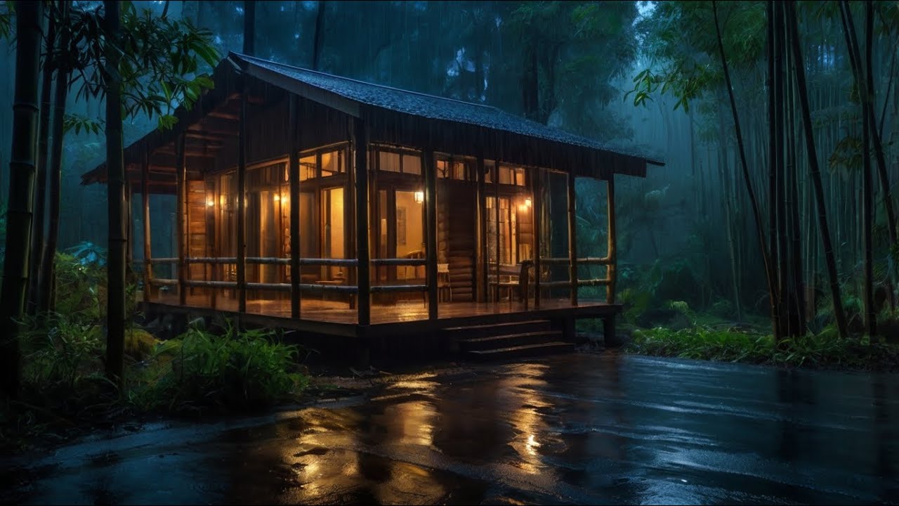 Fall Asleep Quickly in 2 Minutes with Heavy Rain on Metal Roof and Thunderstorm Sounds at Night
