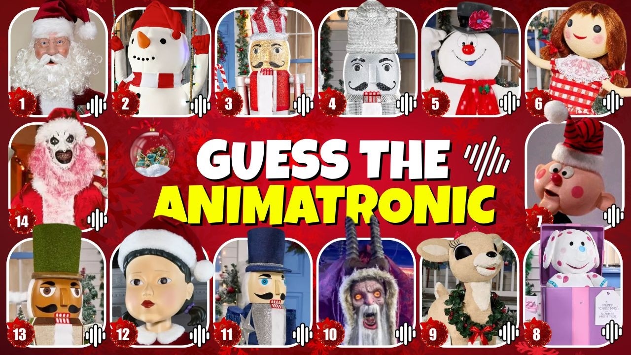 Рождественский дух 2025 года в Peppermint Lane Animatronics 🎅 Угадай голос и тень! ОЧЕНЬ СЛОЖНО