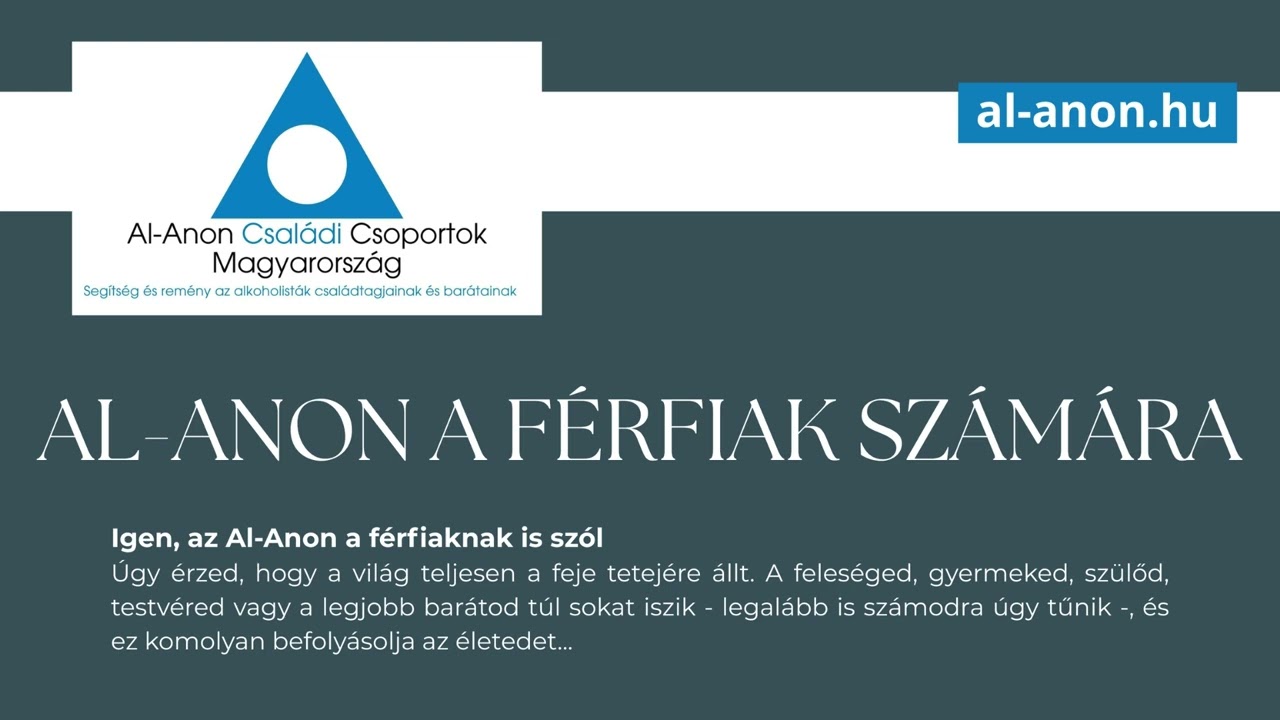 🕊️ [Békés felolvasás] Al-Anon a férfiak számára