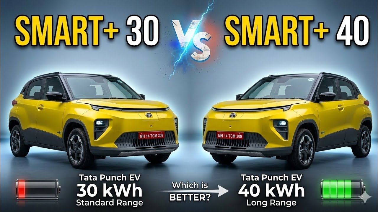 Tata Punch EV Smart+ 30kWh vs 40kWh | Kaunsa Variant Value for Money? More Power, Range & Features