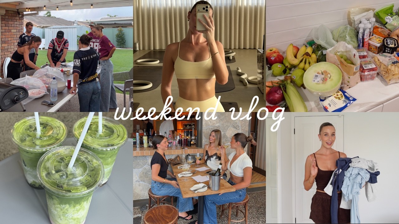weekend vlog: matcha dates, rainy days, dinner with friends, wf haul!