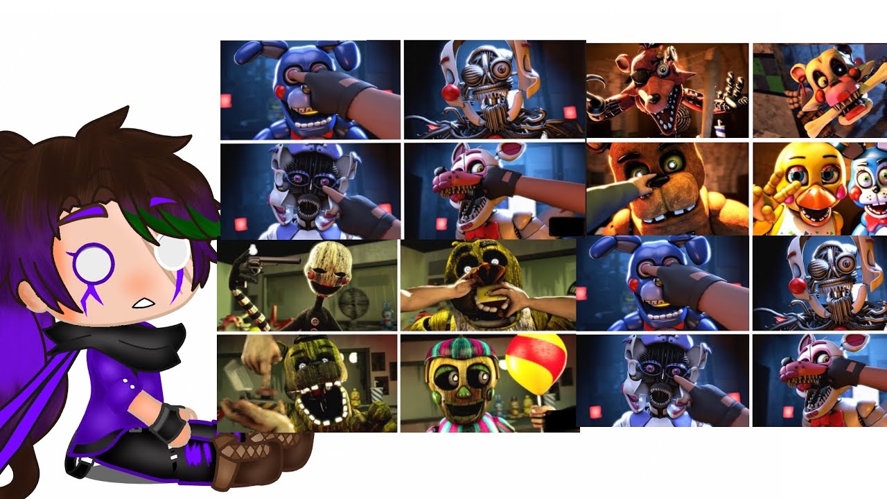 Afton Family react to  FNaF Counter Jumpscares 1-5 minus FNaF 4 // Gacha Kaleigh