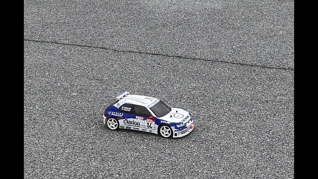 Tamiya TT02 Peugeot 306 maxi stock tarmac run