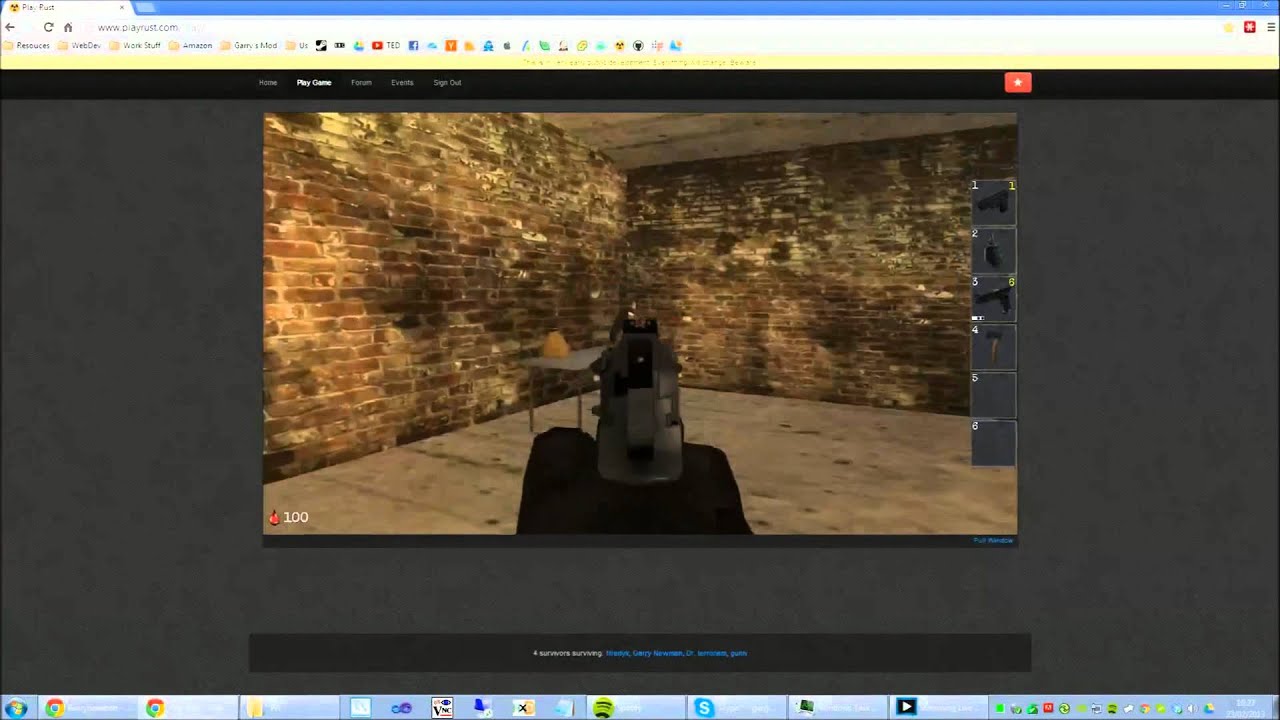 Rust Web Browser Gameplay - VERY OLD, FIRST VERSION!