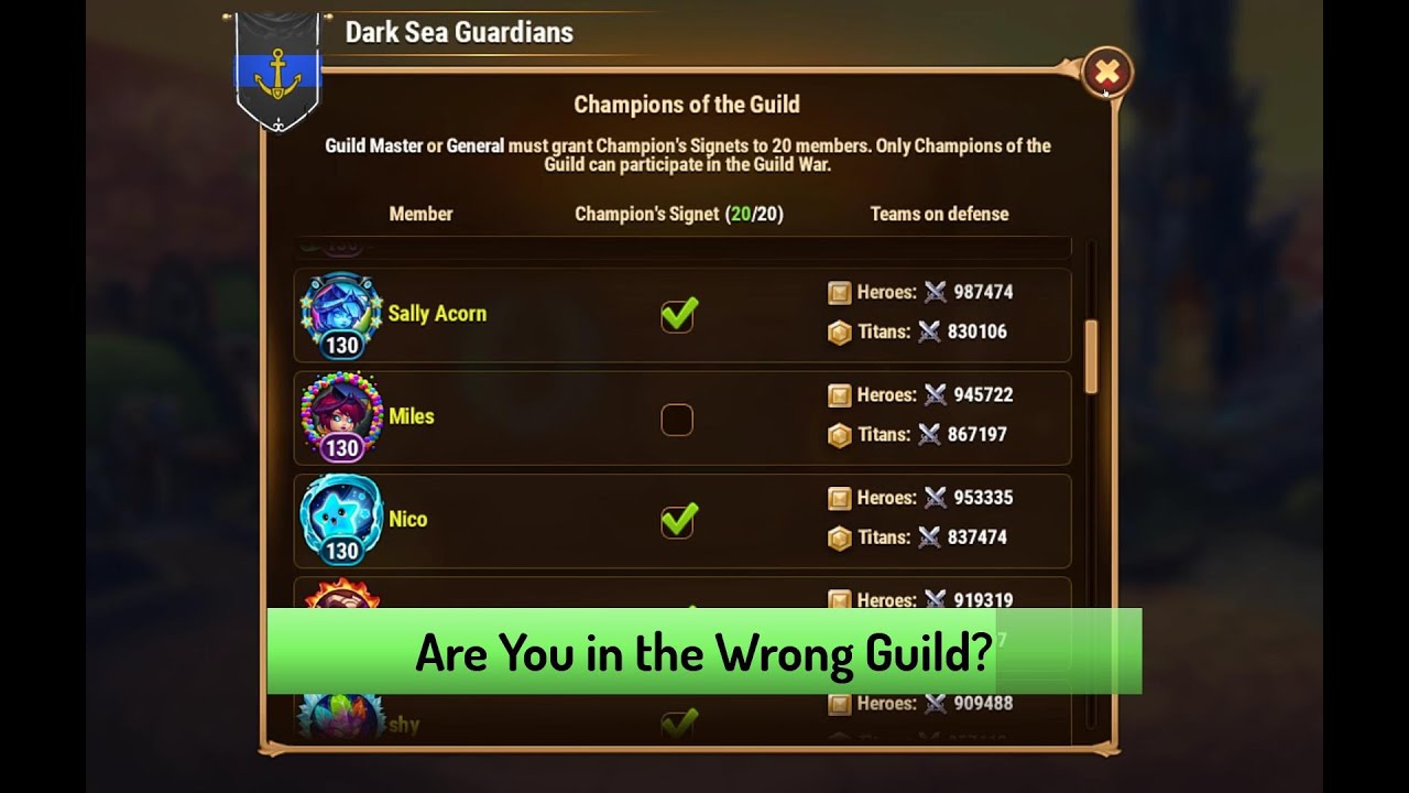 Hero Wars — Joining a Guild That Shares Your Goals is Important