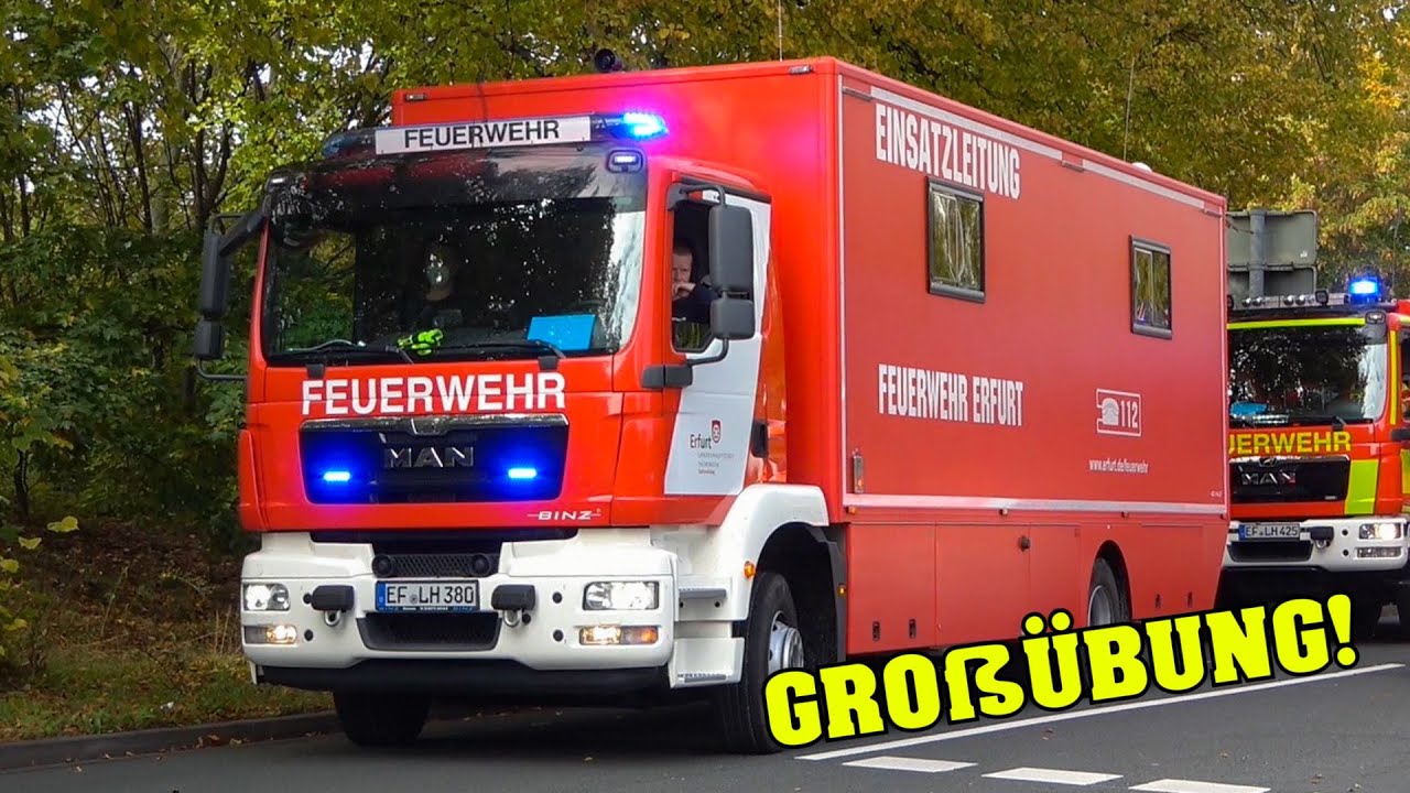 [Anti-Terror-Übung] - ERFURT | Einsatzfahrten zum Thüringen Park | FEUERWEHR + RETTUNGSDIENST