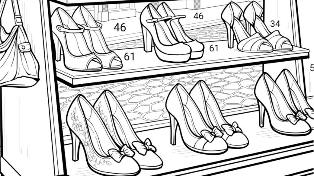Coloring Games : Shoe rack