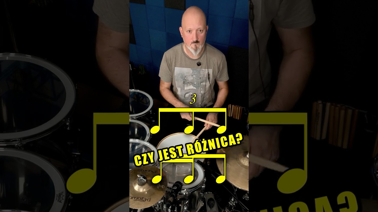 🤔SŁYSZYSZ R&Oacute;ŻNICĘ? 🤯 Triola &oacute;semkowa i szesnastki na perkusji #drumschool #marcinlewicki #perkusja