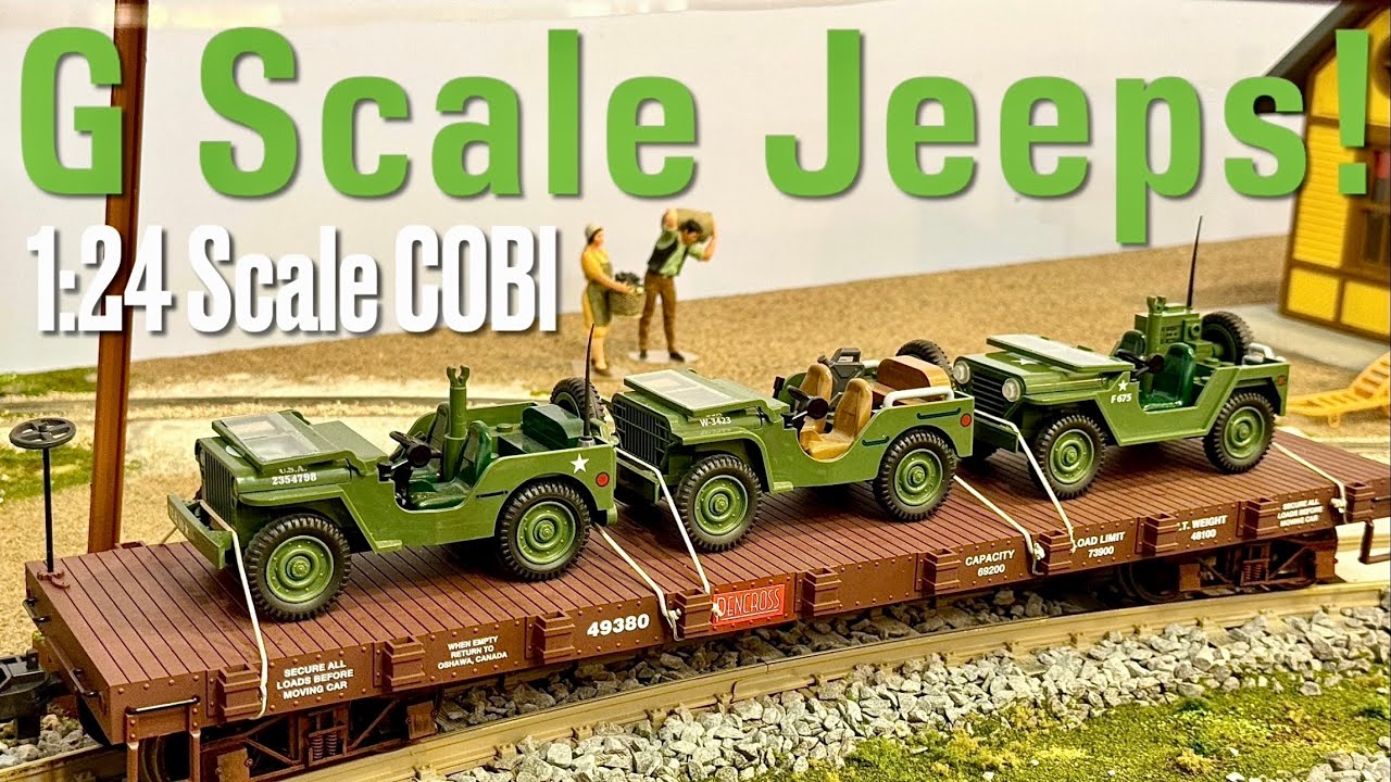 Casselman ON: COBI’s WWII Jeeps & Vietnam War Mutts are 1:24 scale! #gscale #modeltrains #cobibricks