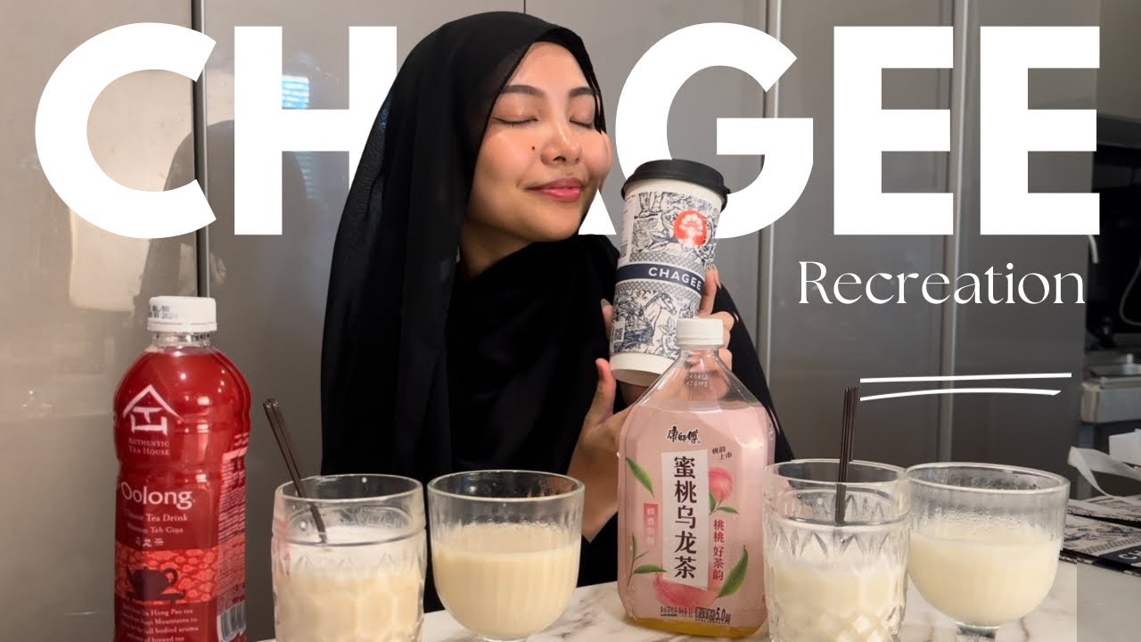 Recreating CHAGEE Drinks | White Peach Oolong Milk Tea | Da Hong Pao Milk Tea