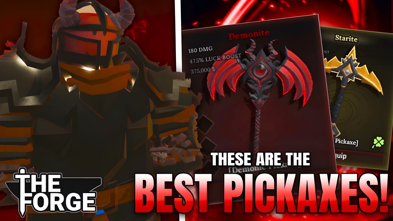 The ABSOLUTE BEST Pickaxe Progression Guide In The Forge (Quick Complete Guide)