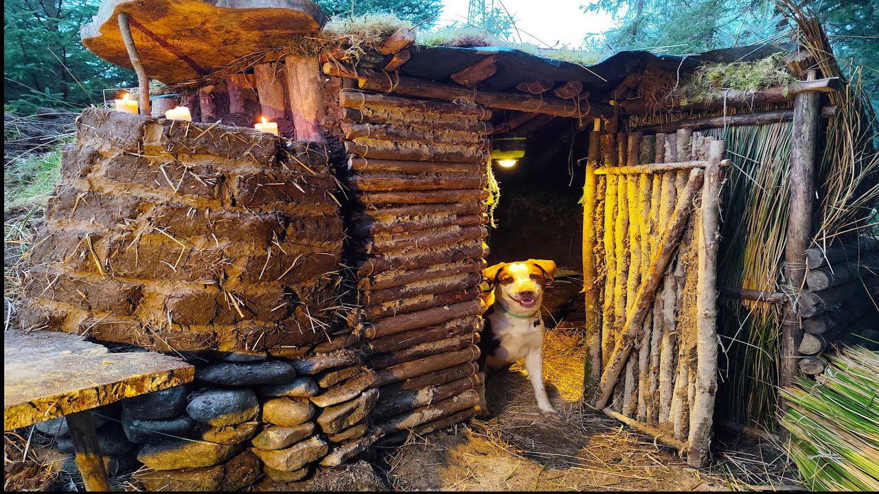 Warm Heated dug out shelter ..PART 1