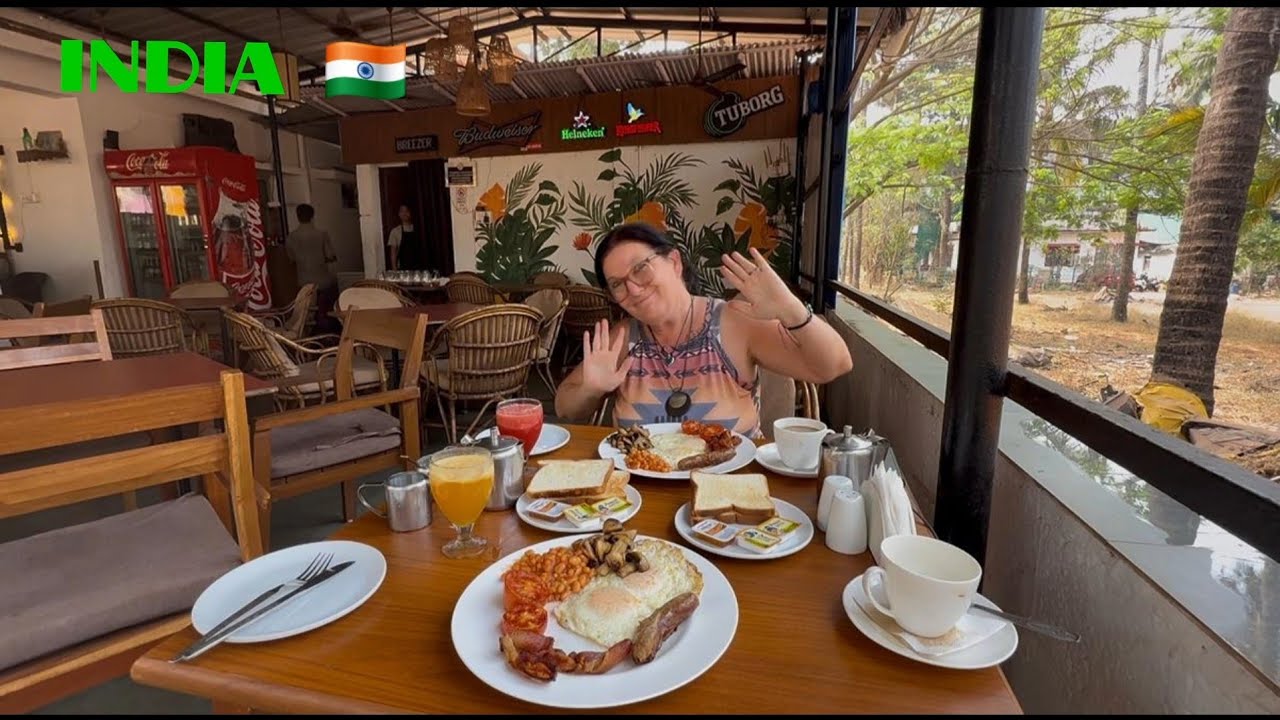 GOA INDIA 🇮🇳 and we try a FULL ENGLISH BREAKFAST 