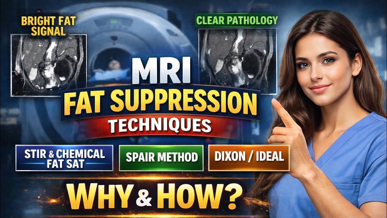 MRI Fat Suppression Techniques Explained | STIR vs FAT SAT vs SPAIR vs DIXON