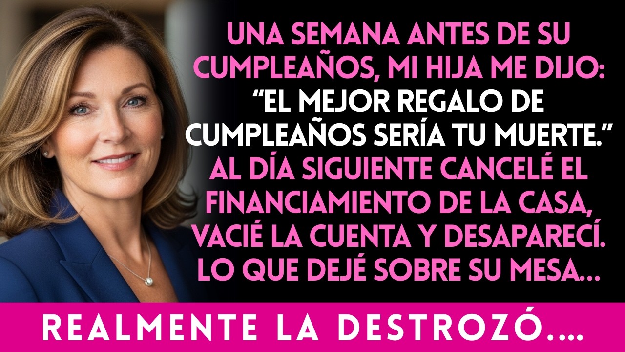 UNA SEMANA ANTES DE SU CUMPLEAÑOS, MI HIJA ME DIJO EL MEJOR REGALO SERÍA TU MUERTE