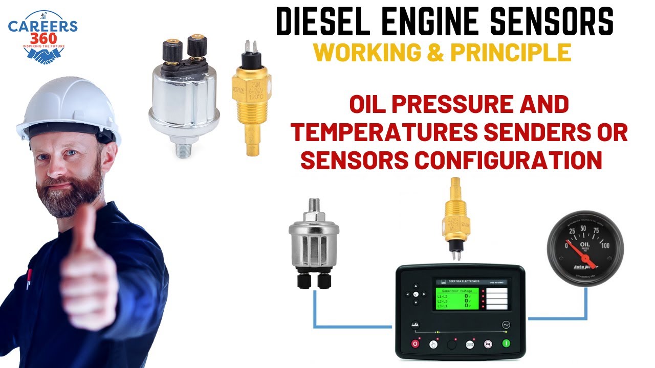 Diesel Engine Sensors Configuration Working & Principle- oil pressure, Water temperature and fuel
