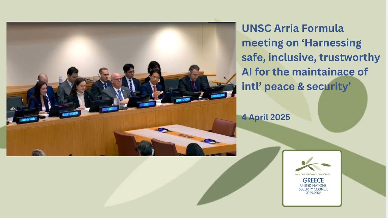 Statement of Greece at UNSC Arria Formula Meeting (AI)