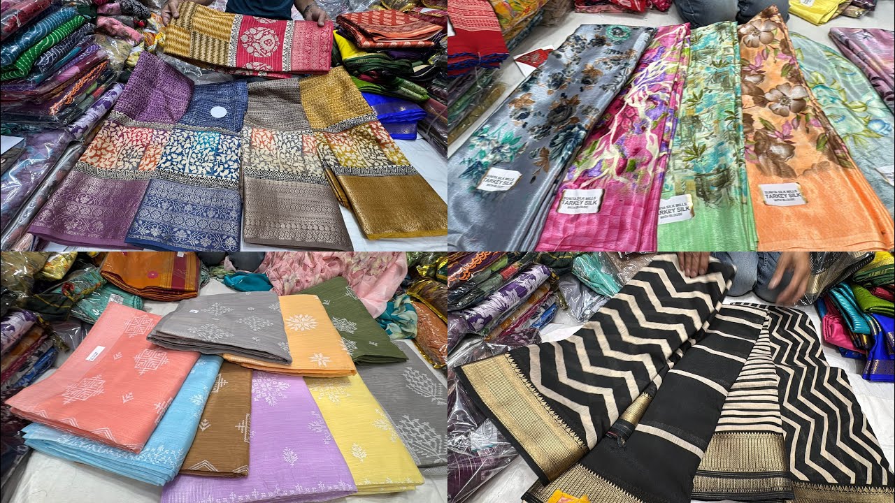 Chickpet Wholesale Saree Shops | Budget Friendly Sarees in Chickpet | Single Saree Courier Available