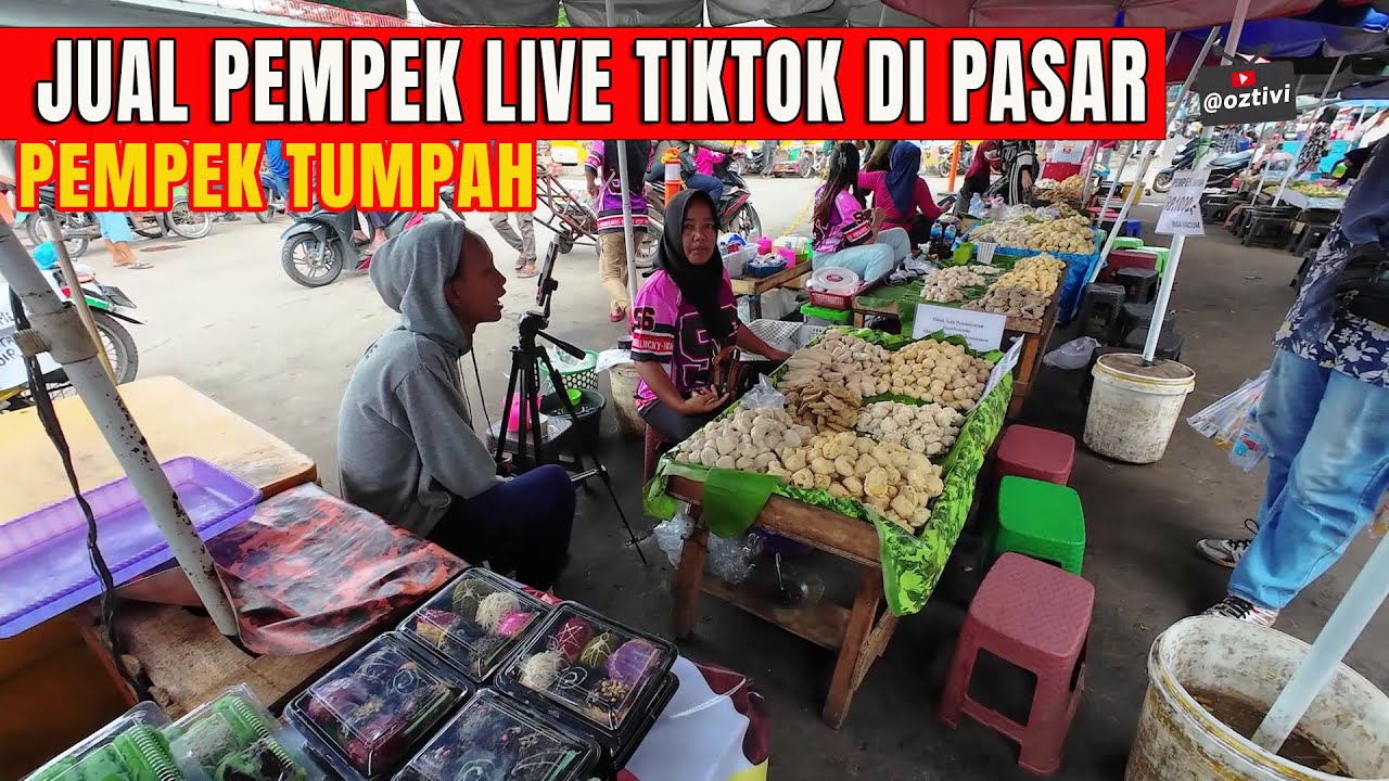 ORANG INI JUAL PEMPEK LIVE TIKTOK DI PASAR 16 PALEMBANG BISA KIRIM KEMANAPUN.