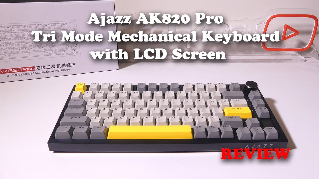 ОБЗОР механической клавиатуры Ajazz AK820 Pro Tri Mode с ЖК-экраном